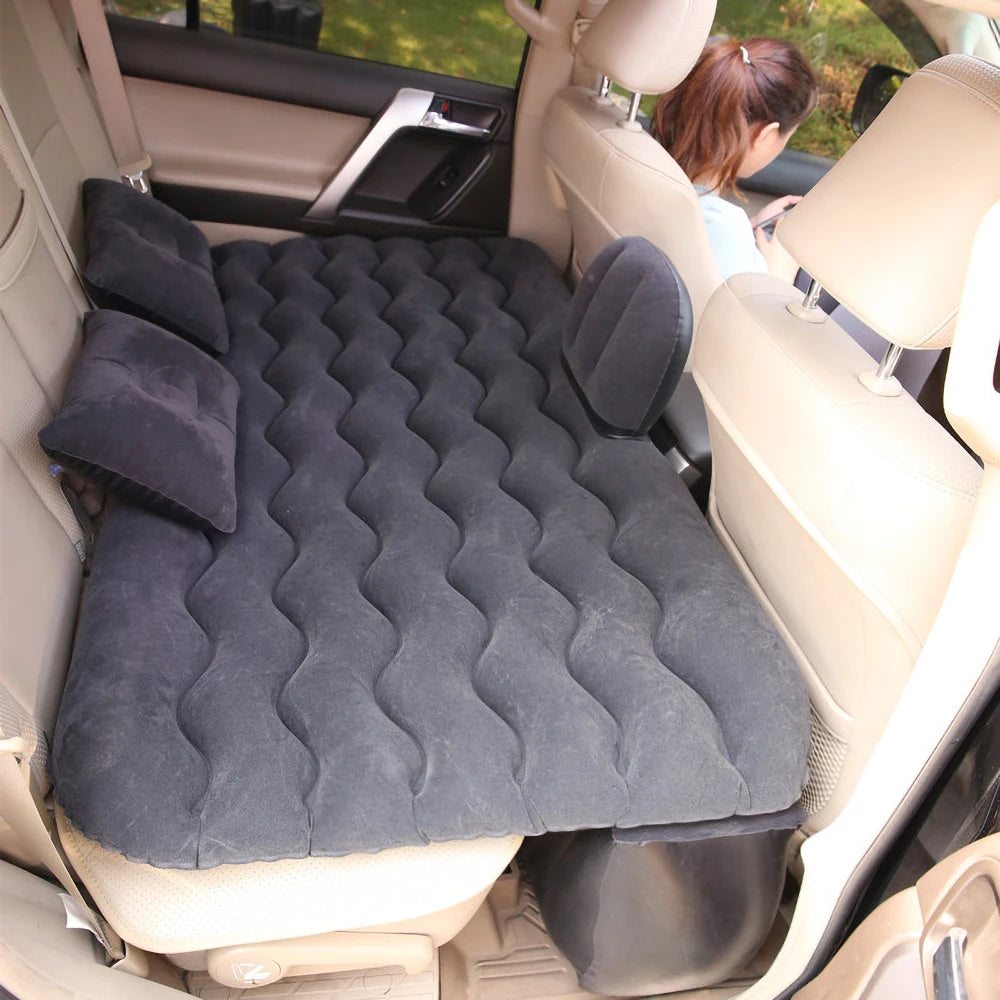 Car Inflatable Travel Mattress Bed Universal Back Seat Multifunctional Sofa Pillow Outdoor Camping Cushion